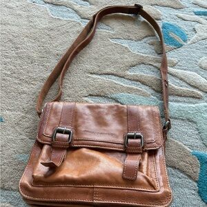 Brown Leather Spikes and Sparrow Crossbody Bag